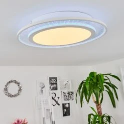 Hofstein Haumonia Deckenpanel LED Wei&szlig;, 2-flammig, Fernbedienung, Farbwechsler -LED Leuchten Verkäufe 2022 haumonia deckenpanel h3562673 10