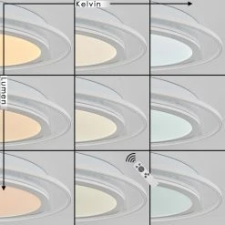 Hofstein Haumonia Deckenpanel LED Wei&szlig;, 2-flammig, Fernbedienung, Farbwechsler -LED Leuchten Verkäufe 2022 haumonia deckenpanel h3562673 2
