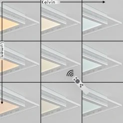 Hofstein Haumonia Deckenpanel LED Wei&szlig;, 2-flammig, Fernbedienung, Farbwechsler -LED Leuchten Verkäufe 2022 haumonia deckenpanel h3562697 2