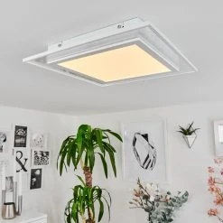 Hofstein Haumonia Deckenpanel LED Wei&szlig;, 2-flammig, Fernbedienung, Farbwechsler -LED Leuchten Verkäufe 2022 haumonia deckenpanel h3562697 8