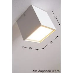 Helestra LED Deckenleuchte Aluminium, Wei&szlig;, 1-flammig