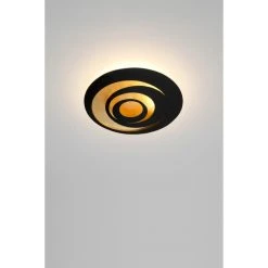 Holländer SPIRALE Deckenleuchte LED Schwarz, Braun, Gold, 1-flammig