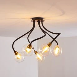 Hofstein Hovslund Deckenleuchte LED Schwarz, Gold, 5-flammig -LED Leuchten Verkäufe 2022 hovslund deckenleuchte h3345023 10