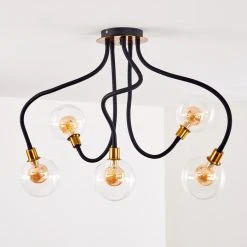 Hofstein Hovslund Deckenleuchte LED Schwarz, Gold, 5-flammig -LED Leuchten Verkäufe 2022 hovslund deckenleuchte h3345023 11