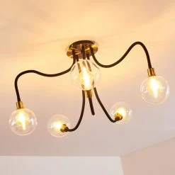 Hofstein Hovslund Deckenleuchte LED Schwarz, Gold, 5-flammig -LED Leuchten Verkäufe 2022 hovslund deckenleuchte h3345023 12