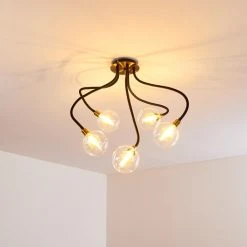 Hofstein Hovslund Deckenleuchte LED Schwarz, Gold, 5-flammig -LED Leuchten Verkäufe 2022 hovslund deckenleuchte h3345023 13