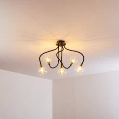 Hofstein Hovslund Deckenleuchte LED Schwarz, Gold, 5-flammig -LED Leuchten Verkäufe 2022 hovslund deckenleuchte h3345023 15