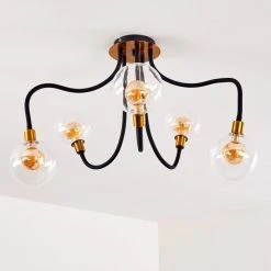 Hofstein Hovslund Deckenleuchte LED Schwarz, Gold, 5-flammig -LED Leuchten Verkäufe 2022 hovslund deckenleuchte h3345023 16