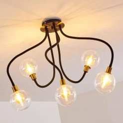 Hofstein Hovslund Deckenleuchte LED Schwarz, Gold, 5-flammig -LED Leuchten Verkäufe 2022 hovslund deckenleuchte h3345023 17