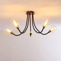 Hofstein Hovslund Deckenleuchte LED Schwarz, Gold, 5-flammig -LED Leuchten Verkäufe 2022 hovslund deckenleuchte h3345023 2