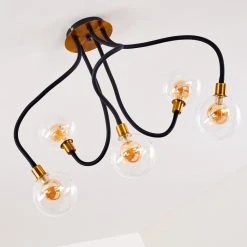 Hofstein Hovslund Deckenleuchte LED Schwarz, Gold, 5-flammig -LED Leuchten Verkäufe 2022 hovslund deckenleuchte h3345023 3