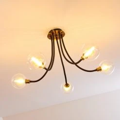 Hofstein Hovslund Deckenleuchte LED Schwarz, Gold, 5-flammig -LED Leuchten Verkäufe 2022 hovslund deckenleuchte h3345023 4