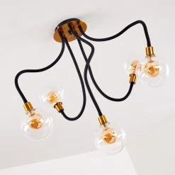 Hofstein Hovslund Deckenleuchte LED Schwarz, Gold, 5-flammig -LED Leuchten Verkäufe 2022 hovslund deckenleuchte h3345023 7