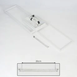 Hofstein Hyacinthe Deckenleuchte LED Chrom, Wei&szlig;, 1-flammig -LED Leuchten Verkäufe 2022 hyacinthe deckenleuchte h3457122 4