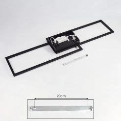 Hofstein Hyacinthe Deckenleuchte LED Chrom, Schwarz, 1-flammig -LED Leuchten Verkäufe 2022 hyacinthe deckenleuchte h3457153 4