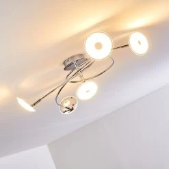 Hofstein Ibex Spirale Deckenleuchte LED Chrom, 5-flammig -LED Leuchten Verkäufe 2022 ibex spirale deckenleuchte h3270028 do1 18