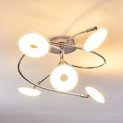 Hofstein Ibex Spirale Deckenleuchte LED Chrom, 5-flammig -LED Leuchten Verkäufe 2022 ibex spirale deckenleuchte h3270028 do1 8