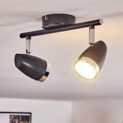 Hofstein Idlewild Deckenleuchte LED Schwarz, 2-flammig