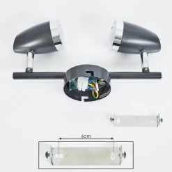 Hofstein Idlewild Deckenleuchte LED Schwarz, 2-flammig -LED Leuchten Verkäufe 2022 idlewild deckenleuchte h3382141 4