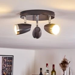 Hofstein Idlewild Deckenleuchte LED Schwarz, 3-flammig