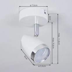 Hofstein Idlewild Deckenleuchte LED Chrom, Wei&szlig;, 1-flammig -LED Leuchten Verkäufe 2022 idlewild deckenleuchte h3392867 3