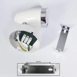 Hofstein Idlewild Deckenleuchte LED Chrom, Wei&szlig;, 1-flammig -LED Leuchten Verkäufe 2022 idlewild deckenleuchte h3392867 4