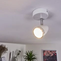 Hofstein Idlewild Deckenleuchte LED Chrom, Wei&szlig;, 1-flammig -LED Leuchten Verkäufe 2022 idlewild deckenleuchte h3392867 6