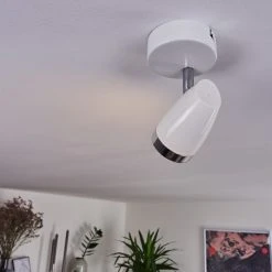 Hofstein Idlewild Deckenleuchte LED Chrom, Wei&szlig;, 1-flammig -LED Leuchten Verkäufe 2022 idlewild deckenleuchte h3392867 8