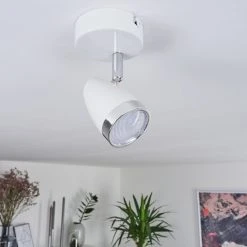 Hofstein Idlewild Deckenleuchte LED Chrom, Wei&szlig;, 1-flammig -LED Leuchten Verkäufe 2022 idlewild deckenleuchte h3392867 9