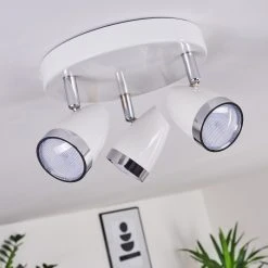Hofstein Idlewild Deckenleuchte LED Chrom, Wei&szlig;, 3-flammig -LED Leuchten Verkäufe 2022 idlewild deckenleuchte h3393413 9