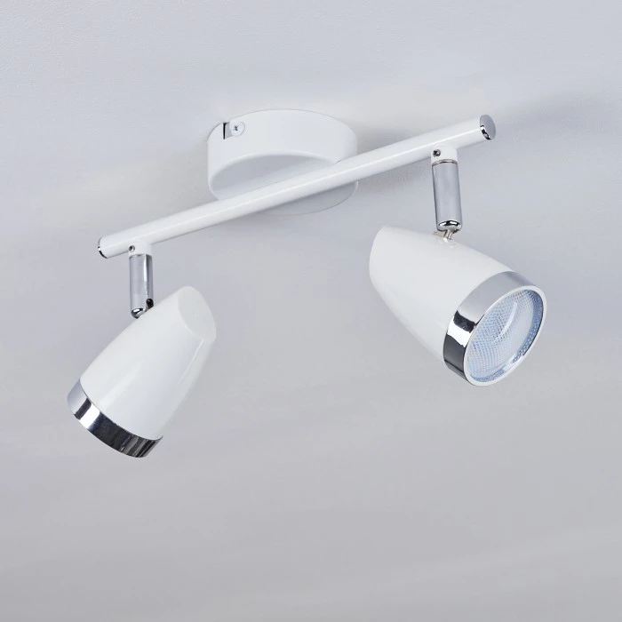 Hofstein Idlewild Deckenleuchte LED Chrom, Weiß, 2-flammig 8 Hofstein Idlewild Deckenleuchte LED Chrom, Weiß, 2-flammig – Bild 8