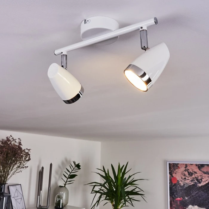 Hofstein Idlewild Deckenleuchte LED Chrom, Weiß, 2-flammig 10 Hofstein Idlewild Deckenleuchte LED Chrom, Weiß, 2-flammig – Bild 10