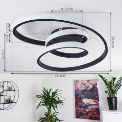 Hofstein Ignal Deckenleuchte LED Schwarz, 1-flammig -LED Leuchten Verkäufe 2022 ignal deckenleuchte h3416402 3