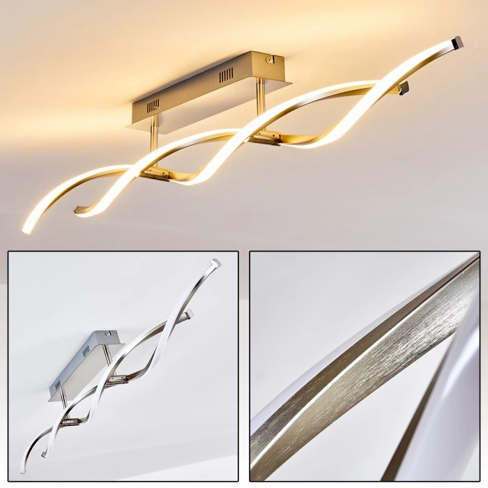 Hofstein Imatro Deckenleuchte LED Nickel-Matt, 2-flammig 15 Hofstein Imatro Deckenleuchte LED Nickel-Matt, 2-flammig – Bild 15