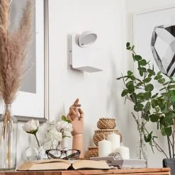 Hofstein Inkeroinen Wandleuchte LED Wei&szlig;, 1-flammig -LED Leuchten Verkäufe 2022 inkeroinen wandleuchte h3460221 4