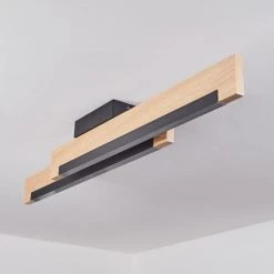 Hofstein Inzino Deckenleuchte LED Schwarz, Naturfarben, 2-flammig -LED Leuchten Verkäufe 2022 inzino deckenleuchte h3458631 7