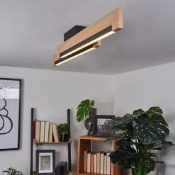 Hofstein Inzino Deckenleuchte LED Schwarz, Naturfarben, 2-flammig -LED Leuchten Verkäufe 2022 inzino deckenleuchte h3458631 8