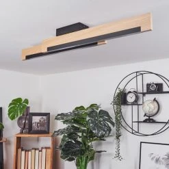 Hofstein Inzino Deckenleuchte LED Schwarz, Naturfarben, 2-flammig -LED Leuchten Verkäufe 2022 inzino deckenleuchte h3458631 9