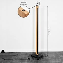 Hofstein Inzino Stehleuchte LED Schwarz, Naturfarben, 1-flammig -LED Leuchten Verkäufe 2022 inzino stehleuchte h3452417 3