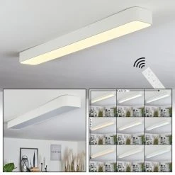 Hofstein Iriondo Deckenleuchte LED Wei&szlig;, 1-flammig, Fernbedienung