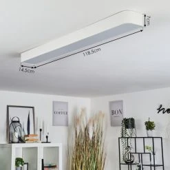 Hofstein Iriondo Deckenleuchte LED Wei&szlig;, 1-flammig, Fernbedienung -LED Leuchten Verkäufe 2022 iriondo deckenleuchte h3562208 3