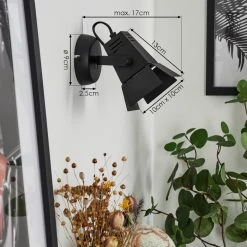 Hofstein Isanay Wandleuchte LED Schwarz, 1-flammig -LED Leuchten Verkäufe 2022 isanay wandleuchte h3654095 3