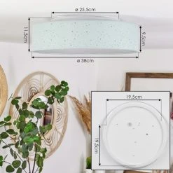 Hofstein Jakkila Deckenleuchte LED Wei&szlig;, 1-flammig -LED Leuchten Verkäufe 2022 jakkila deckenleuchte h3580318 3