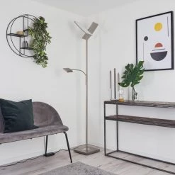 Hofstein Jamilena Deckenfluter LED Nickel-Matt, 3-flammig, Fernbedienung -LED Leuchten Verkäufe 2022 jamilena deckenfluter h3384626 7