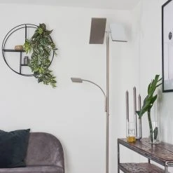 Hofstein Jamilena Deckenfluter LED Nickel-Matt, 3-flammig, Fernbedienung -LED Leuchten Verkäufe 2022 jamilena deckenfluter h3384626 9