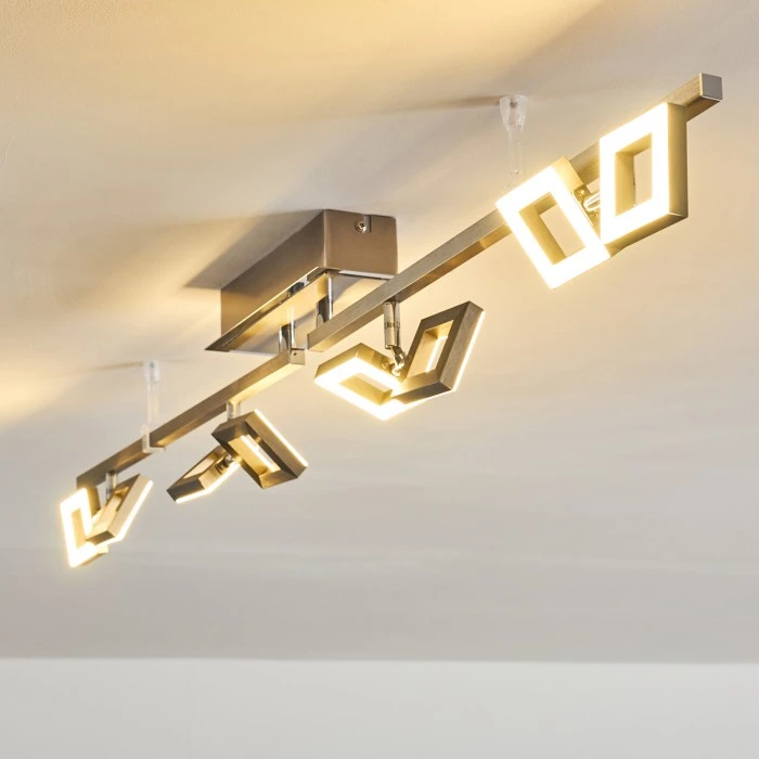 Hofstein JAMSA Deckenleuchte LED Edelstahl, 8-flammig 12 Hofstein JAMSA Deckenleuchte LED Edelstahl, 8-flammig – Bild 12