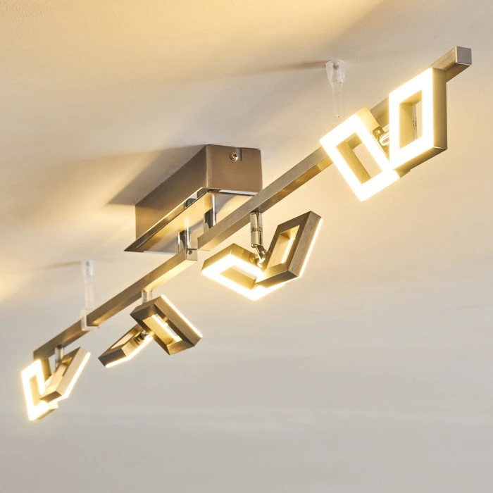 Hofstein JAMSA Deckenleuchte LED Edelstahl, 8-flammig 13 Hofstein JAMSA Deckenleuchte LED Edelstahl, 8-flammig – Bild 13