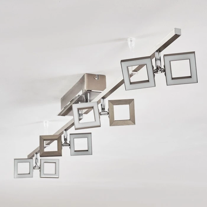 Hofstein JAMSA Deckenleuchte LED Edelstahl, 8-flammig 16 Hofstein JAMSA Deckenleuchte LED Edelstahl, 8-flammig – Bild 16