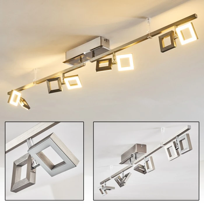 Hofstein JAMSA Deckenleuchte LED Edelstahl, 8-flammig 20 Hofstein JAMSA Deckenleuchte LED Edelstahl, 8-flammig – Bild 20