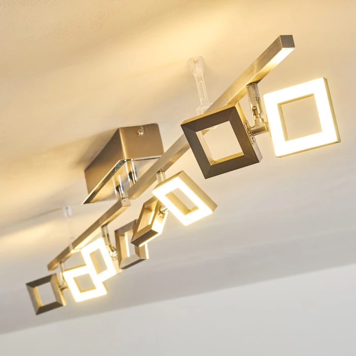 Hofstein JAMSA Deckenleuchte LED Edelstahl, 8-flammig 3 Hofstein JAMSA Deckenleuchte LED Edelstahl, 8-flammig – Bild 3